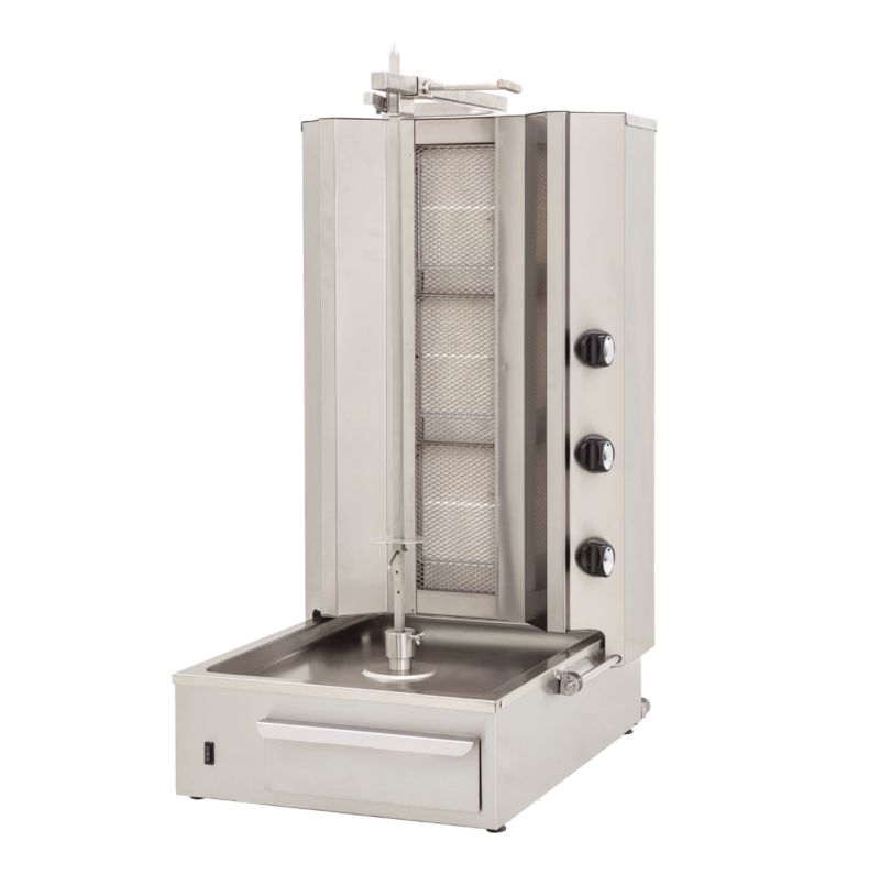 DONER MACHINE - BOTTOM MOTOR 3 VERTICAL BURNER -GAS