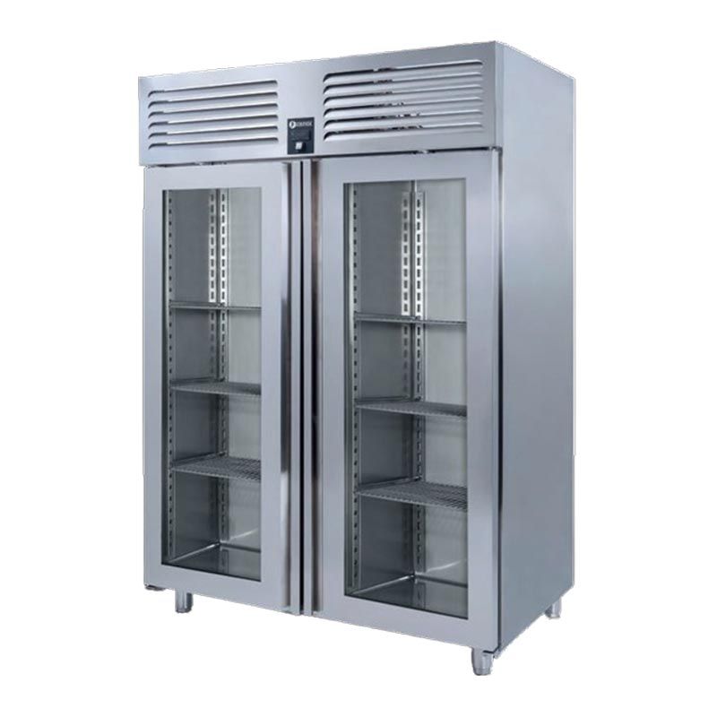 Iceinox VTS 1340 VG Dik Tip Snack ve GN Buzdolabı, 2 Cam Kapılı
